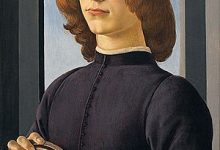 Young Man Holding a Roundel (Hombre joven sujetando un medallón)